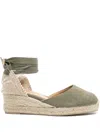 Castaã±er Green Carina Espadrille Wedges