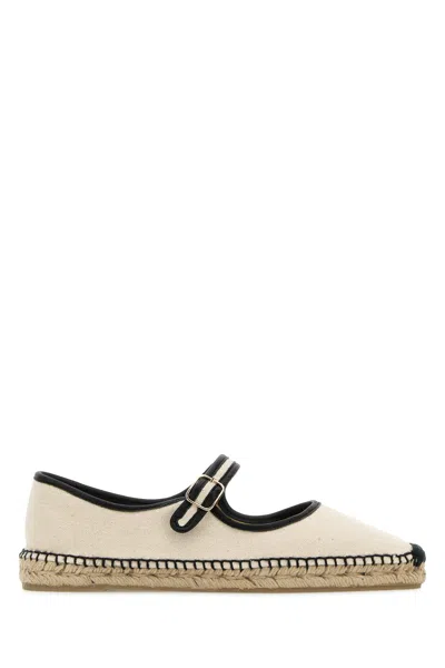 Castaã±er Ivory Canvas Padua Espadrilles In White