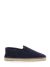 Castaã±er Java Blue Espadrillas With Contrasting Stitching And Pull-tab At The Heel In Suede Man In Blue