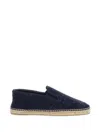 Castaã±er Java Blue Espadrillas With Contrasting Stitching And Pull-tab At The Heel In Suede Man In Blue