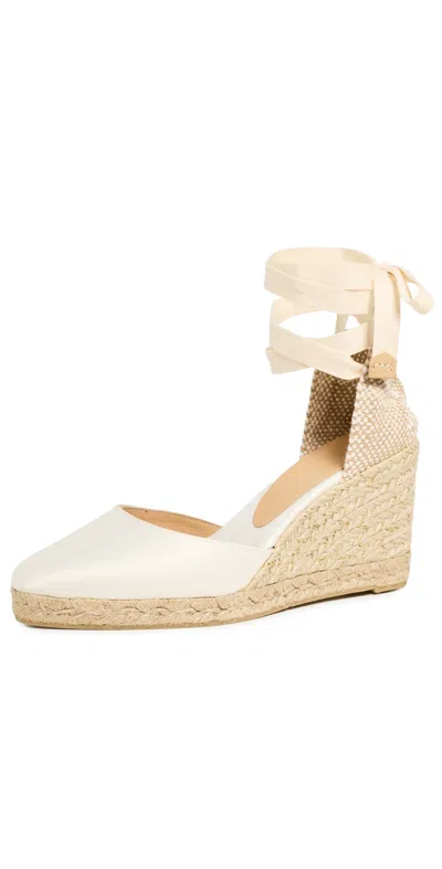 Castaã±er Joyce Satin Espadrilles Crudo Satin