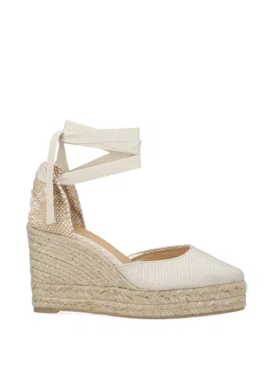 Castaã±er Joyce Espadrilles Round Toe Closed Back In White