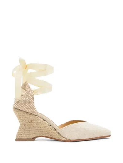 Castaã±er Jud Lace-up Wedge Espadrilles In Brown
