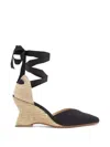 Castañer Jud Wedge Espadrilles In Black