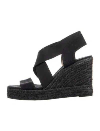 Pre-owned Castaã±er Jute Espadrilles In Black