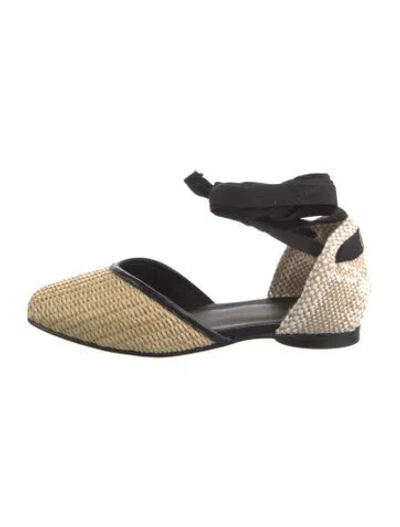 Pre-owned Castaã±er Jute Espadrilles In Black