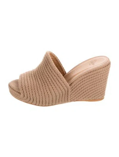 Pre-owned Castaã±er Jute Espadrilles In Brown