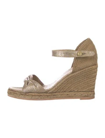 Pre-owned Castaã±er Jute Espadrilles In Neutral