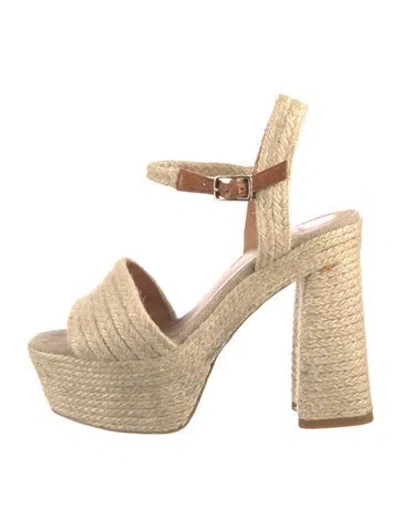 Pre-owned Castaã±er Jute Espadrilles In Neutral