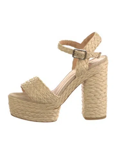 Pre-owned Castaã±er Jute Espadrilles In Neutral