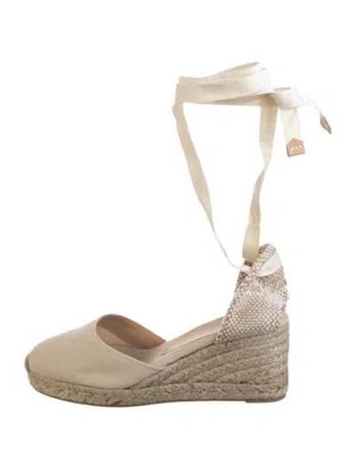 Pre-owned Castaã±er Jute Pumps W/ Tags In Neutrals