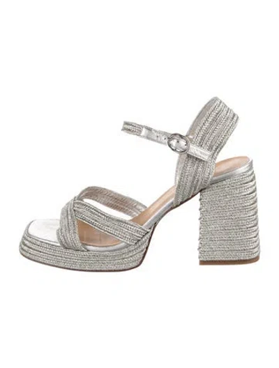 Pre-owned Castaã±er Jute Sandals