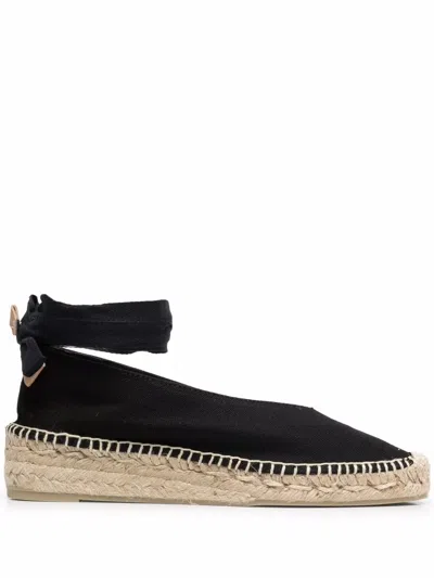 Castañer 40mm Gea Cotton Espadrille Wedges In Black