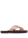 Castaã±er Kevin Leather Espadrille Slides In Brown