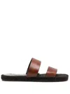Castaã±er Kim Double-strap Slide Espadrilles In Braun