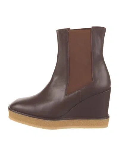 Pre-owned Castaã±er Leather Chelsea Boots In Brown
