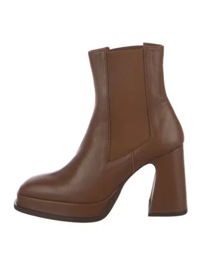 Pre-owned Castaã±er Leather Chelsea Boots W/ Tags In Brown