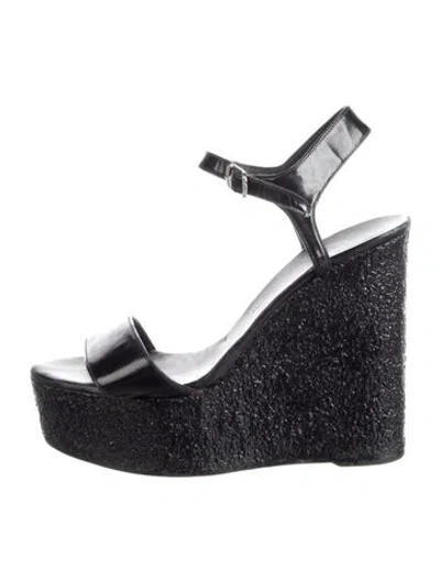 Pre-owned Castaã±er Leather Sandals In Black