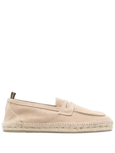 Castaã±er Men Beige Slip On Espadrilles In Sand