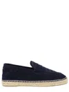 Castaã±er Java Blue Espadrillas With Contrasting Stitching And Pull-tab At The Heel In Suede Man In Blue