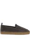 Castaã±er Nacho Suede Leather Espadrilles In Gray