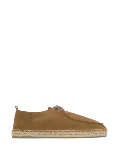 Castaã±er Ned Lace-up Suede Espadrilles In Brown