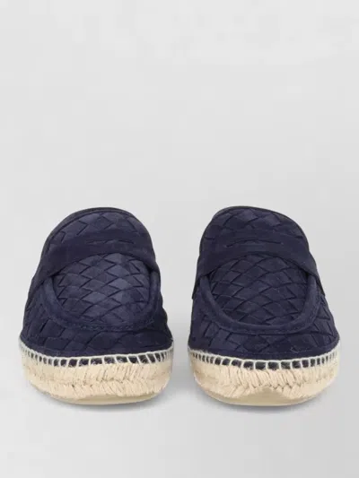 Castaã±er Nile Moccasin Espadrilles Round Toe Quilting In Blue