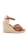 Castaã±er Open-toe Wedge Pumps In Brown