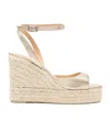 Castaã±er Ankle Strap Wedge Espadrilles In Neutral