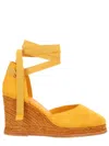 Castaã±er Orange Solid Camila Wedges In Orange