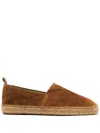 Castaã±er Braided-raffia Suede Espadrilles In Brown
