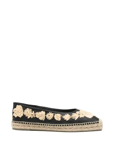 Castaã±er Paris Raffia Espadrilles In Black