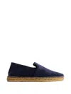 Castaã±er Java Blue Espadrillas With Contrasting Stitching And Pull-tab At The Heel In Suede Man In Blue
