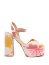 Castaã±er Patterned Buckle Sandals In White
