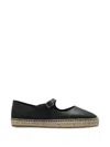 Castaã±er Black Leather Espadrilles