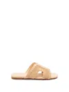 Castaã±er Woven Sandals In Nude