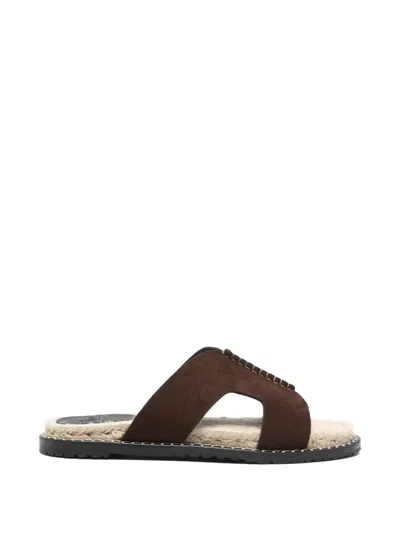 Castaã±er Piti Cut-out Sandals In Brown