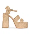 Castaã±er Platform High Heel Sandals In Brown