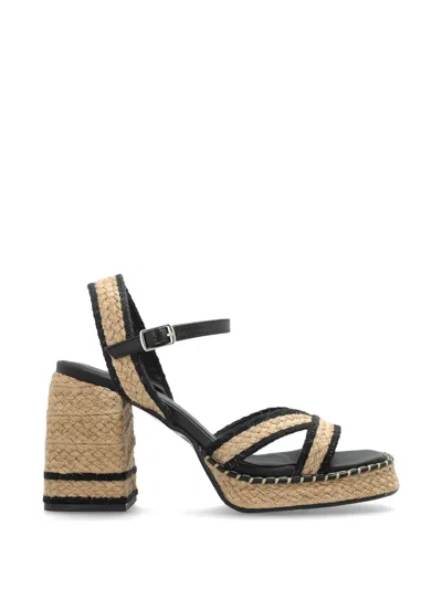 Castaã±er Platform Woven Sandals In Multi