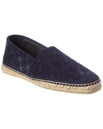 Castaã±er Porto Woven Suede Espadrille In Blue