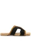 Castaã±er Braided Sole Espadrilles Open Toe In Black