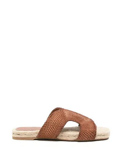 Castaã±er Pura Woven Flat Espadrilles In Multi