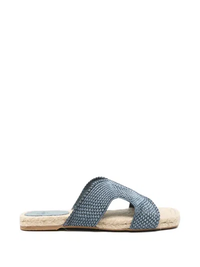 Castaã±er Pura Woven Flat Espadrilles In Multi