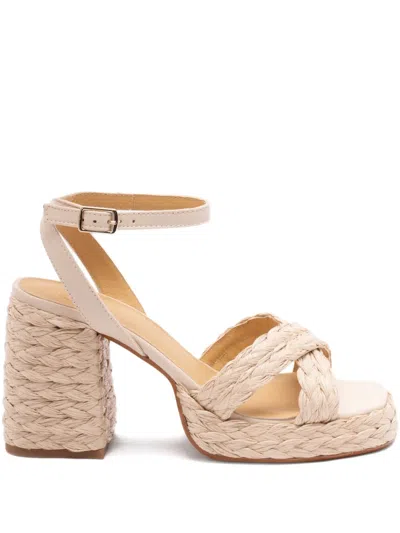 Castaã±er Raffia Woven Espadrilles In Neutral