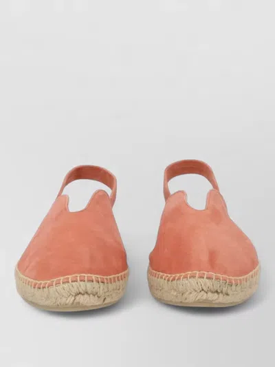 Castaã±er Rania Suede Espadrille Shoes Almond Toe In Orange