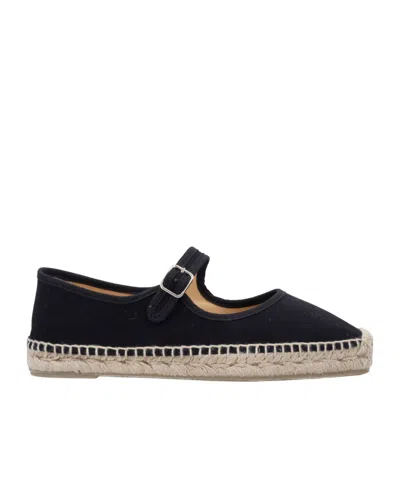 Castaã±er Round Toe Flat Shoes In Nude