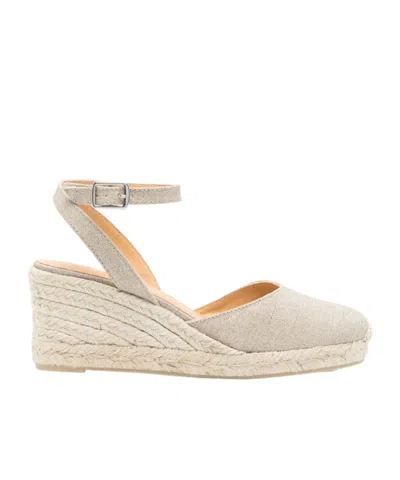 Castaã±er Round-toe Wedge Heels In Brown