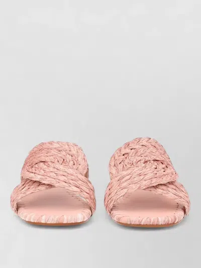 Castaã±er Sandal Padme Braided Straps Flat Sole In Pink
