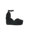 Castaã±er Charmie Ankle-strap Platform Espadrilles In Black