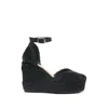 Castaã±er Charmie Ankle-strap Platform Espadrilles In Black